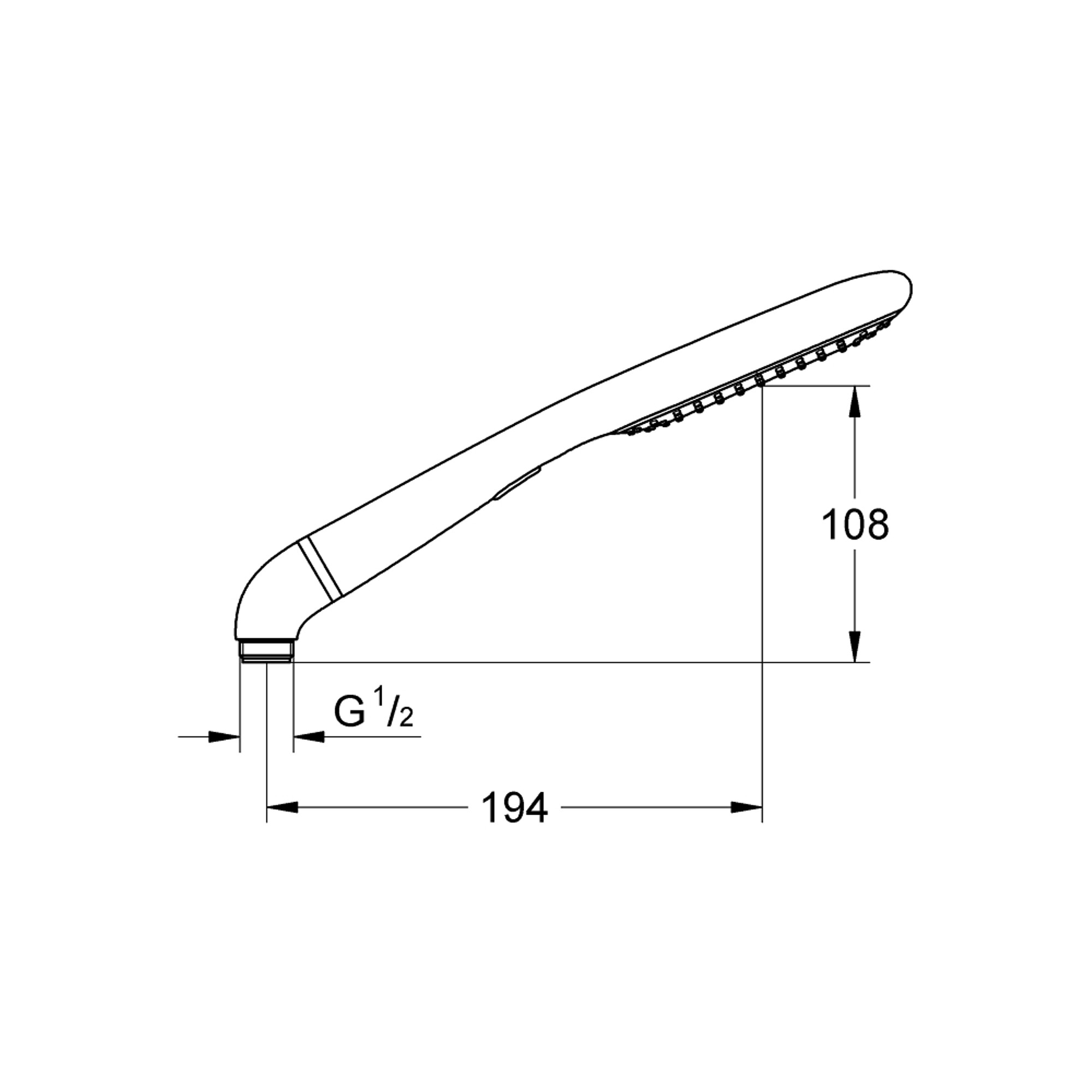 Grohe Rainshower Eco 120 El Duşu 2 Fonksiyonlu Krom 27274000