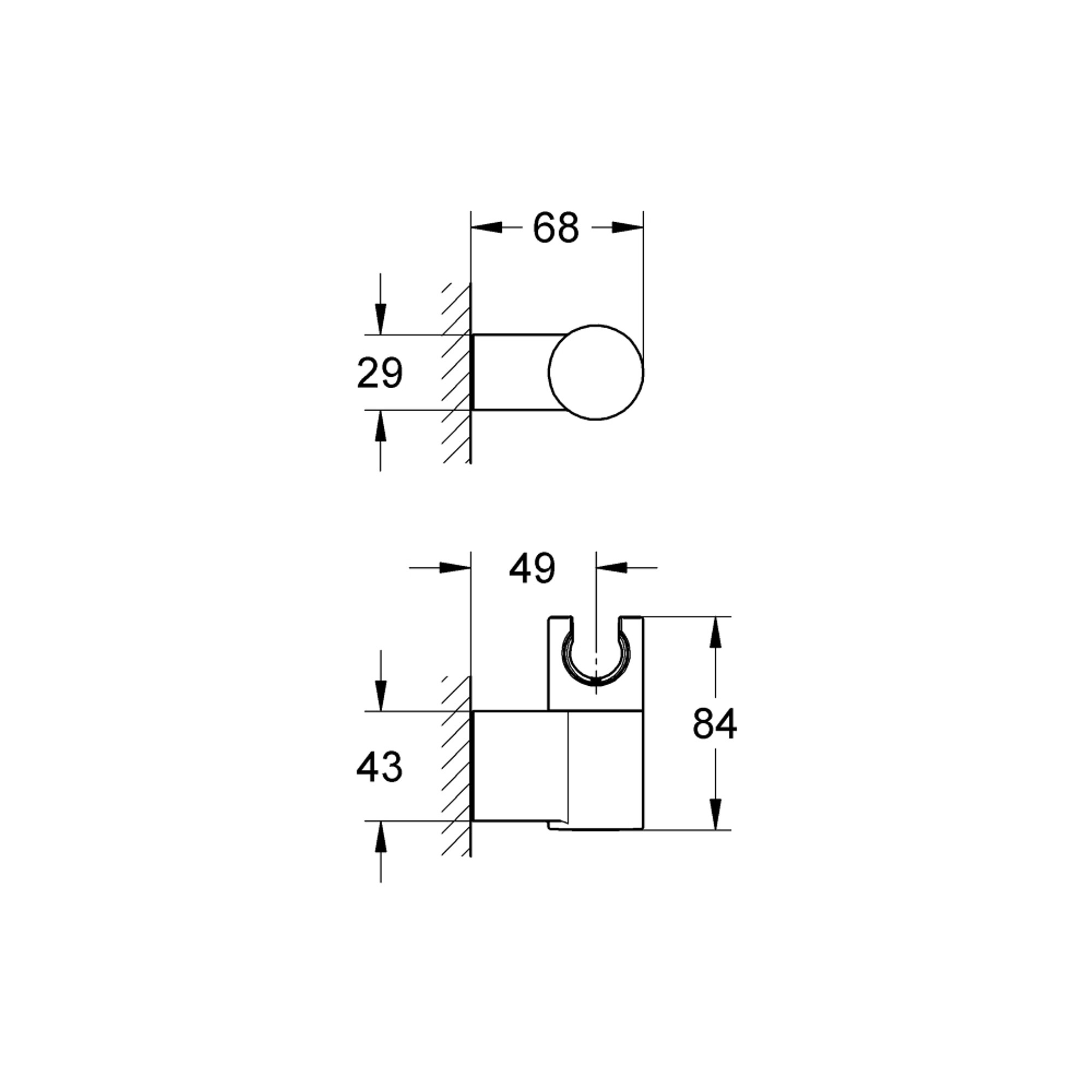 Grohe Rainshower Hareketli El Duşu Askısı Krom 27055000