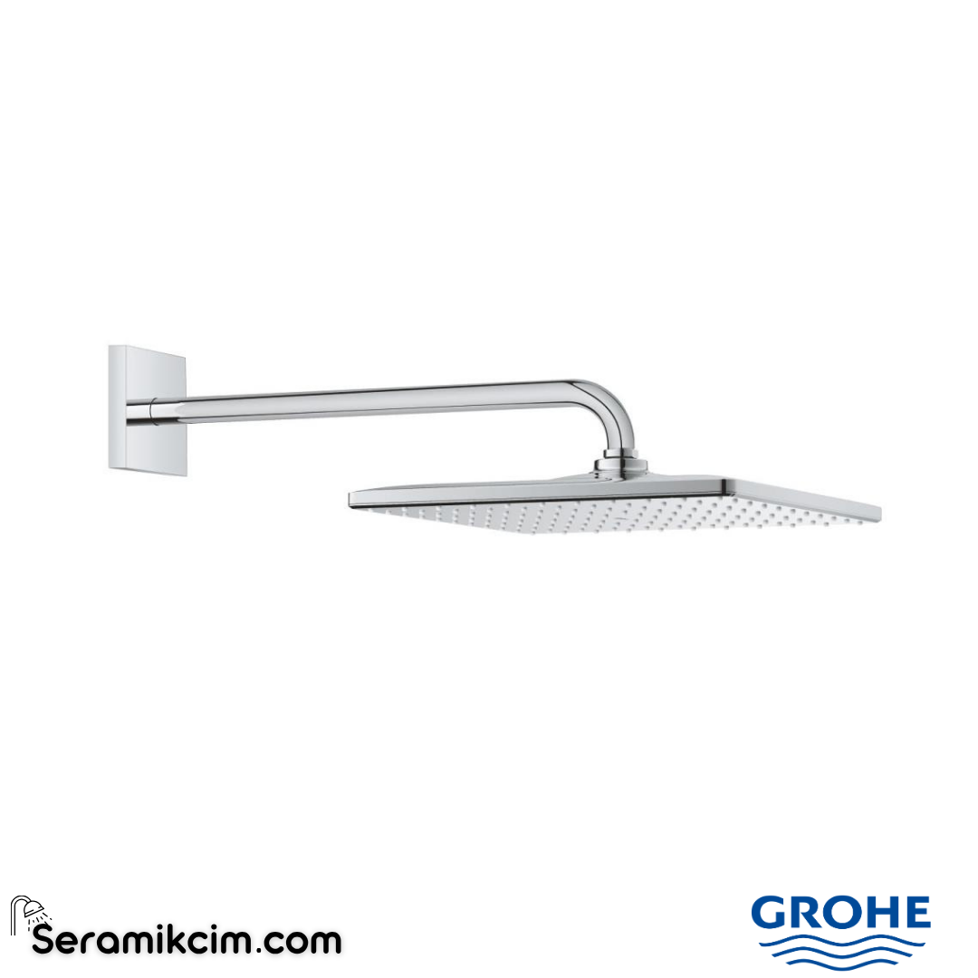 Grohe Rainshower Mono 310 Cube Tepe Duşu Seti, 31 cm, 1 Fonksiyonlu Krom 26564000 - 26564000