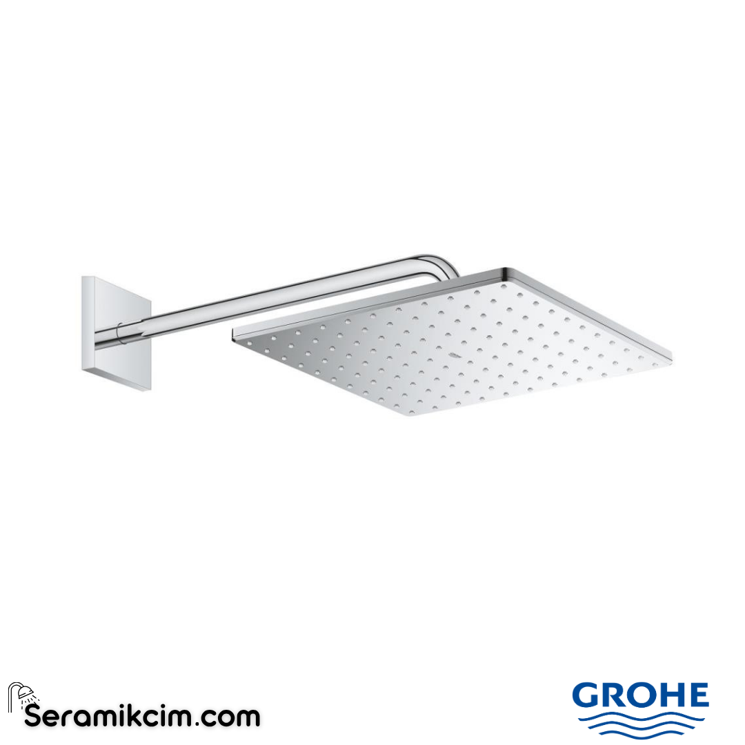 Grohe Rainshower Mono 310 Cube Tepe Duşu Seti, 31 cm, 1 Fonksiyonlu Krom 26564000 - 26564000