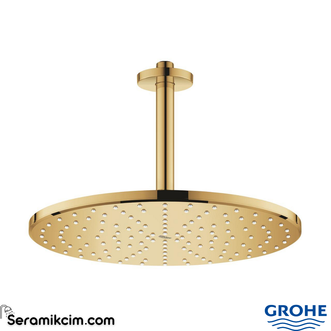Grohe Rainshower Mono 310 Tepe Duşu Set Tavandan Parlak Altın 26560GL0