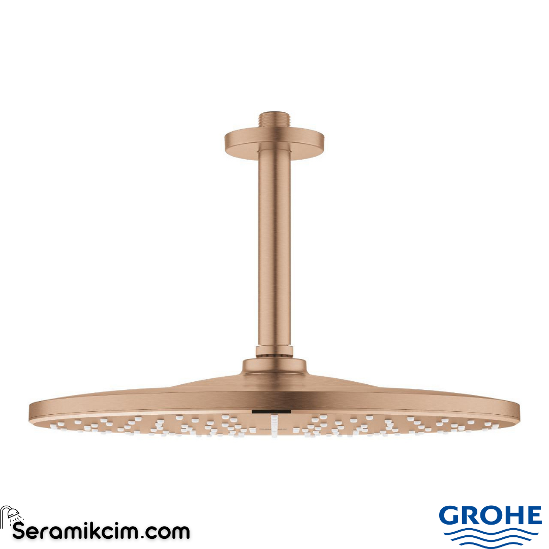Grohe Rainshower Mono 310 Tepe Duşu Set Tavandan Parlak Bakır 26560DL0