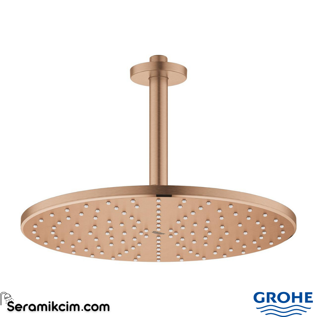 Grohe Rainshower Mono 310 Tepe Duşu Set Tavandan Parlak Bakır 26560DL0