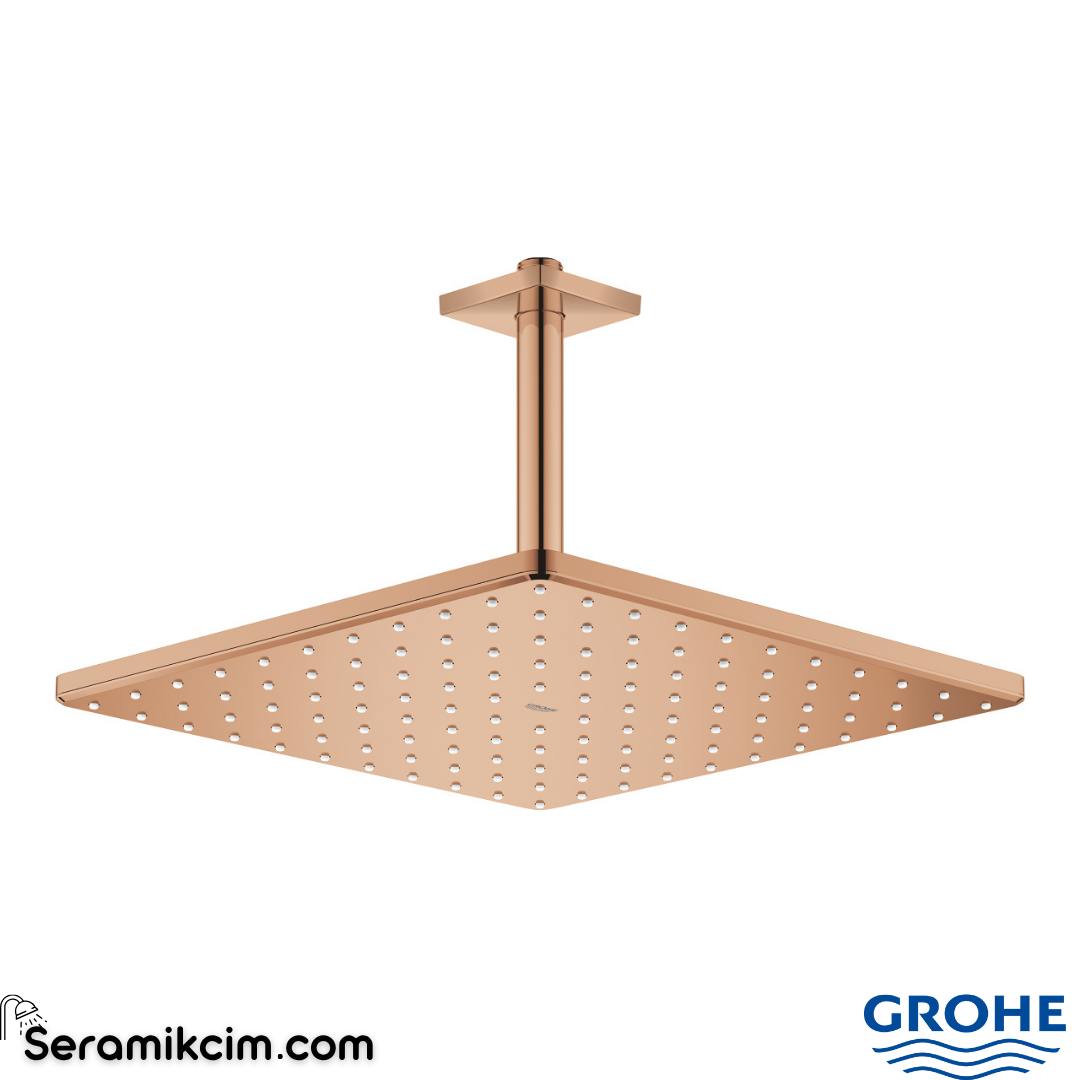 Grohe Rainshower Mono 310 Tepe Duşu Set Tavandan Parlak Bakır 26566DA0