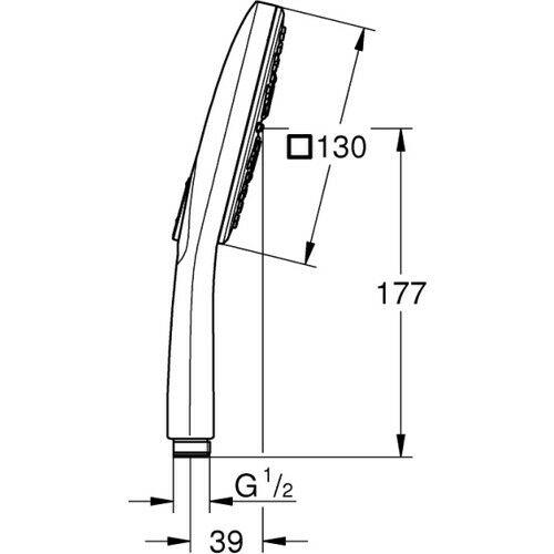 Grohe RainShower SmartActive 130 Cube El Duşu, 3 Akışlı, Fırçalı Bakır - 26582DL0
