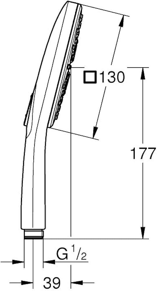 Grohe RainShower SmartActive 130 Cube El Duşu, 3 Akışlı Krom - 26582000