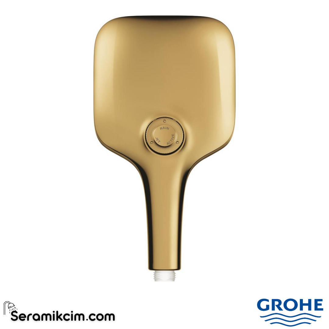 Grohe RainShower SmartActive 130 Cube El Duşu, 3 Akışlı, Parlak Altın 26582GL0 - 26582GL0