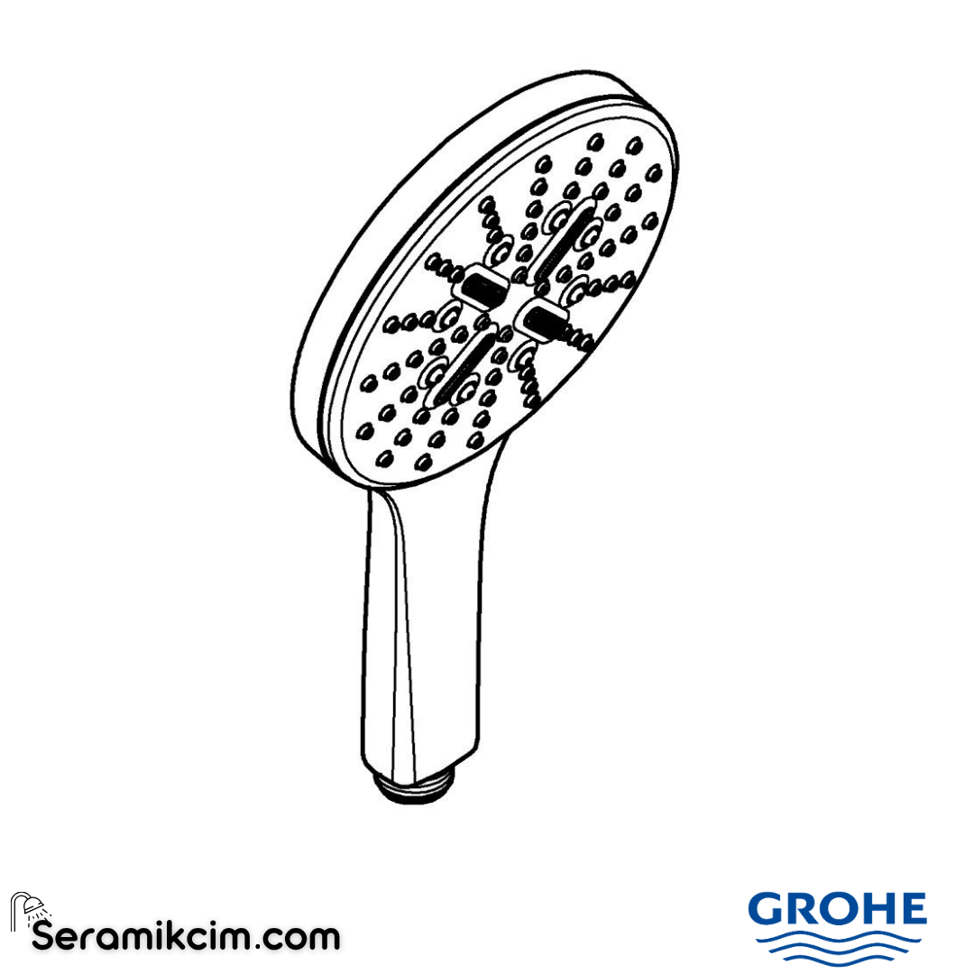 Grohe RainShower SmartActive 130 El Duşu, 3 Akışlı, Parlak Bakır 26574DA0 - 26574DA0