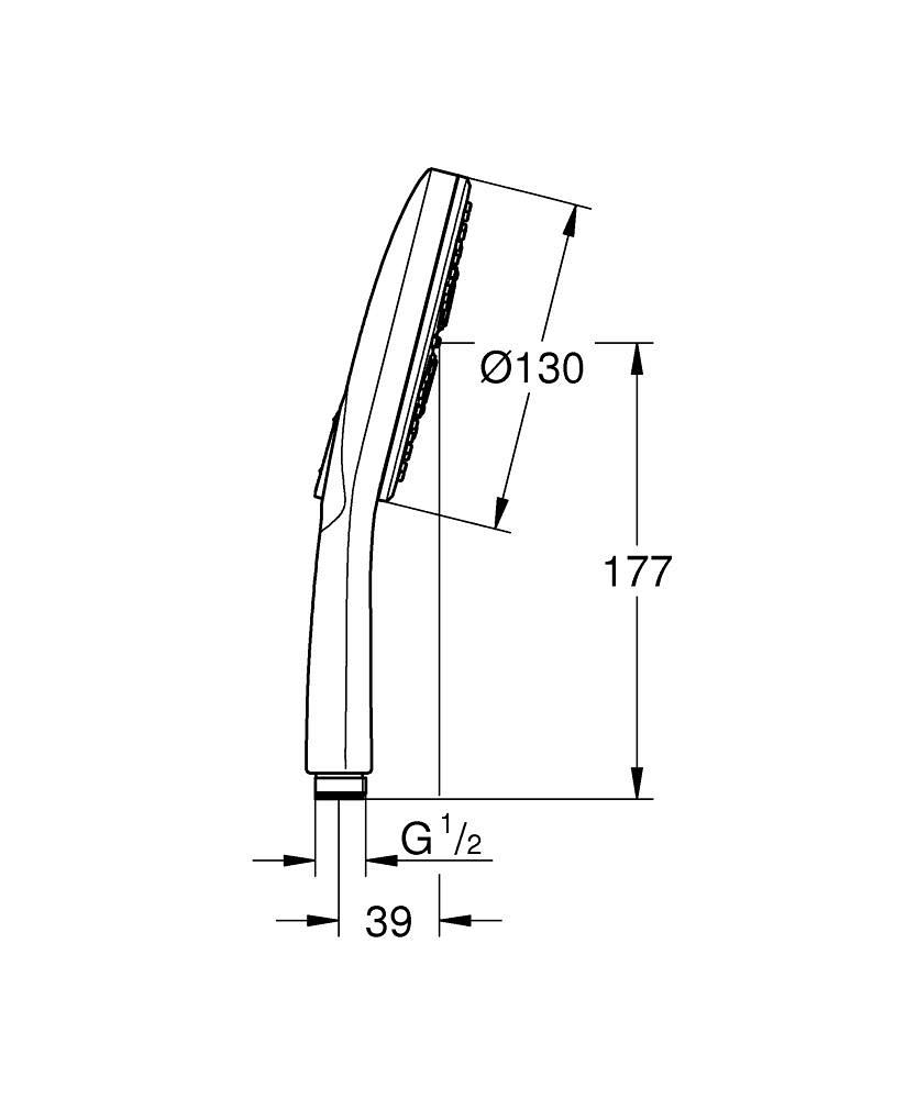 Grohe RainShower SmartActive 130 El Duşu, 3 Akışlı, Fırçalı Bakır - 26574DL0