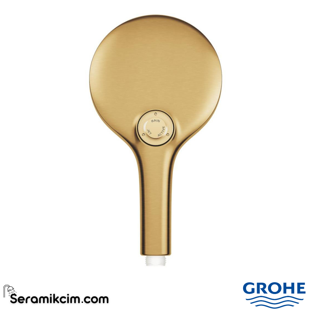 Grohe RainShower SmartActive 130 El Duşu, 3 Akışlı, Fırçalı Altın 26574GN0 - 26574GN0