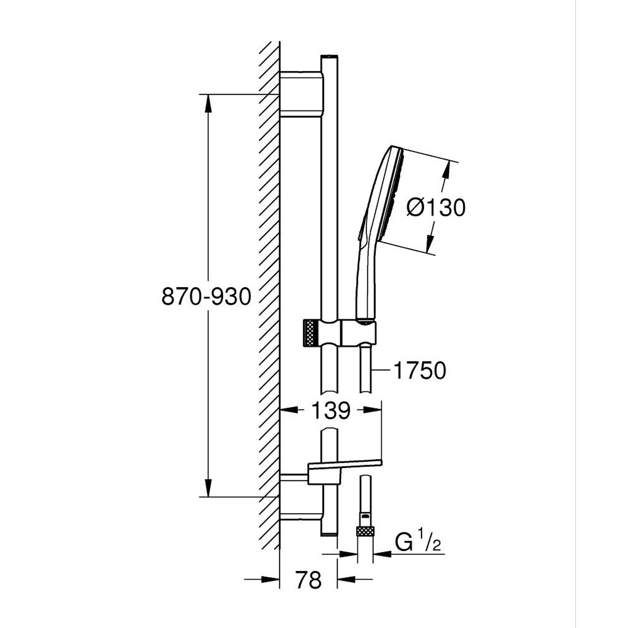 Grohe Rainshower SmartActive 130 Sürgülü Duş Seti 3 Fonksiyonlu Beyaz 26579LS0