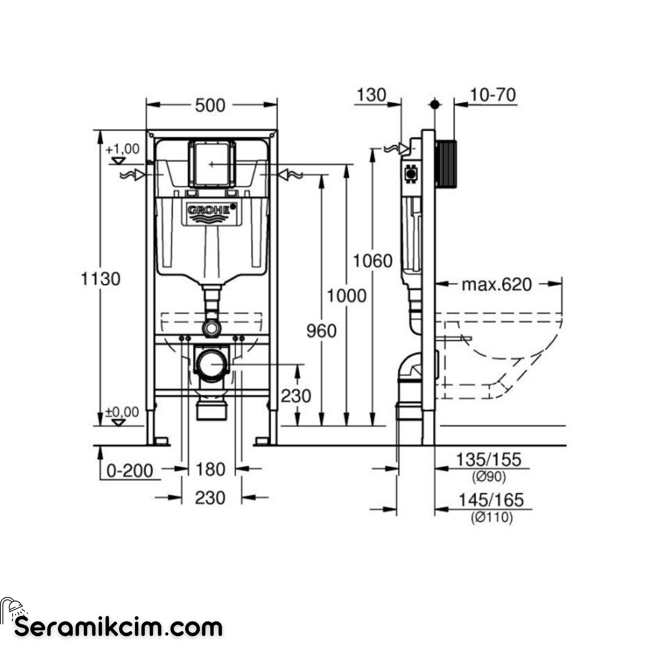 Grohe Rapid SL Gömme Rezervuar Pnömatik GD 2 38528001