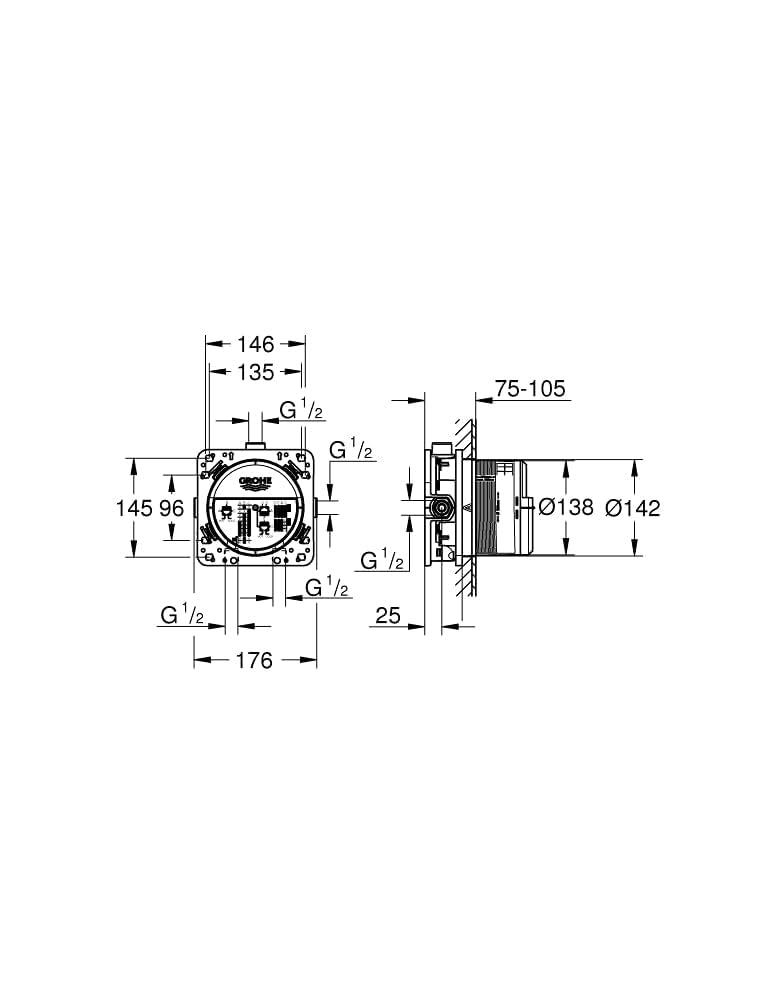 Grohe Rapido SmartBox Ankastre Banyo Bataryası İç Gövde 35604000