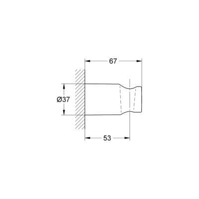 Grohe Relaxa Duş Cıkış Dirseği Krom - 27056000