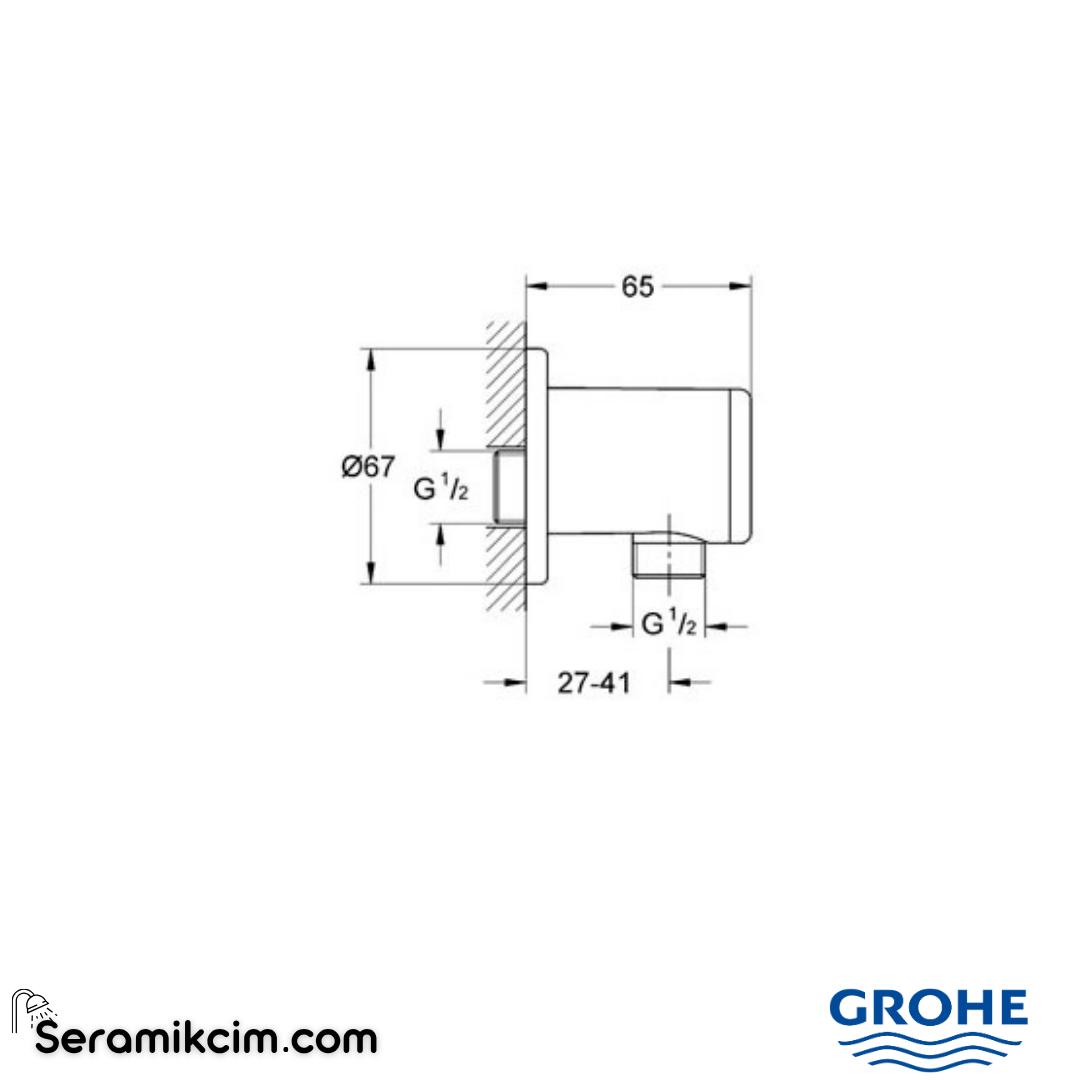 Grohe Relaxa Duş Çıkış Dirseği Krom 28626000 - 28626000