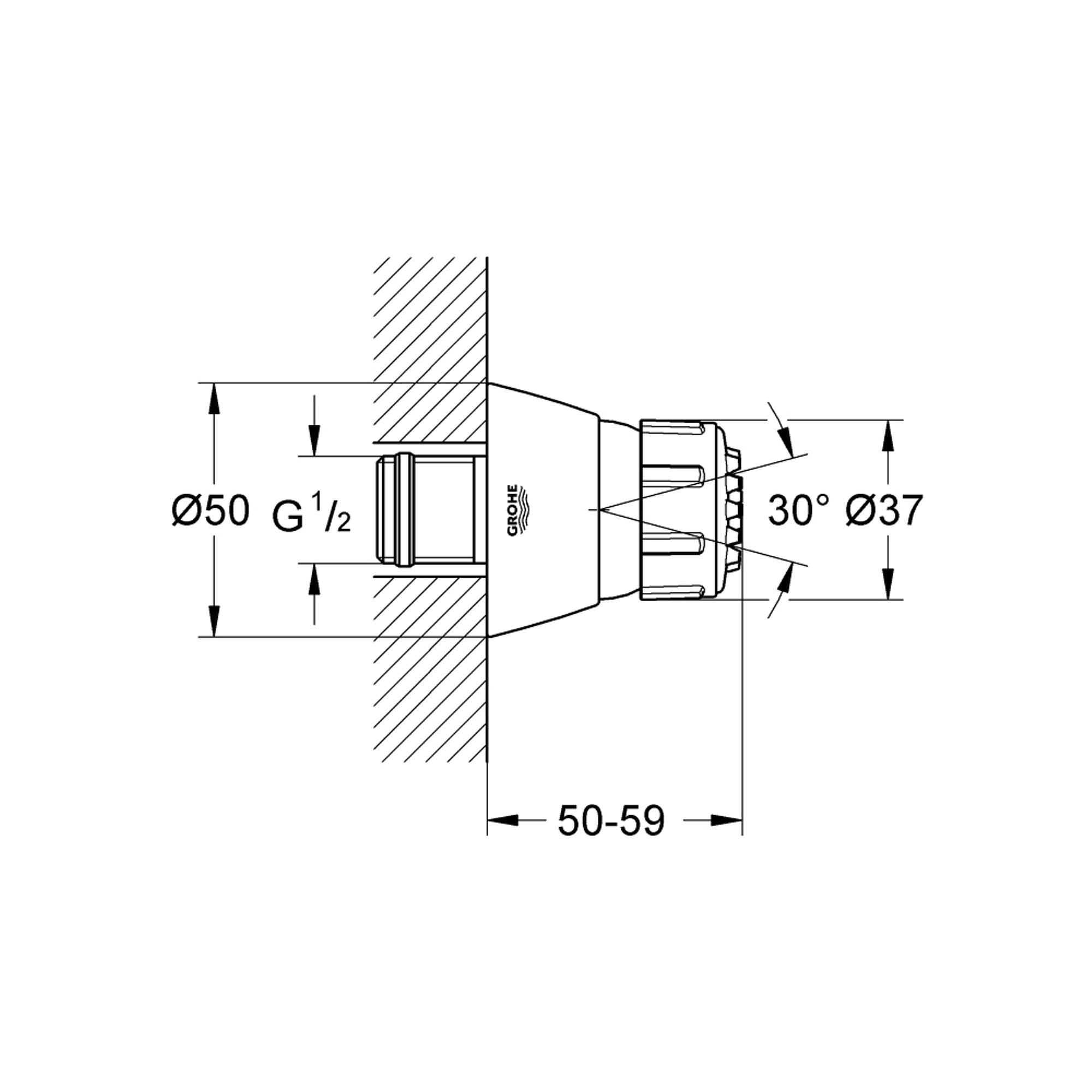 Grohe Relexa 50 Yan Duş 2 Fonksiyonlu Krom 28286000
