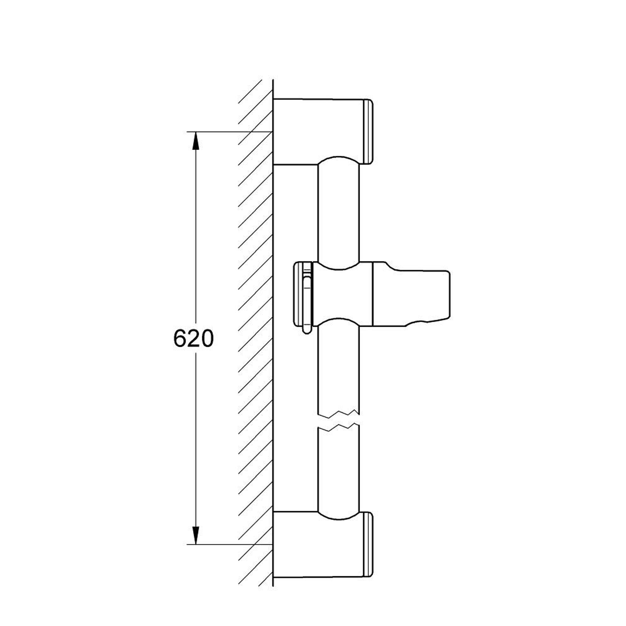 Grohe Relexa Duş Sürgüsü 600 mm Krom 28620000