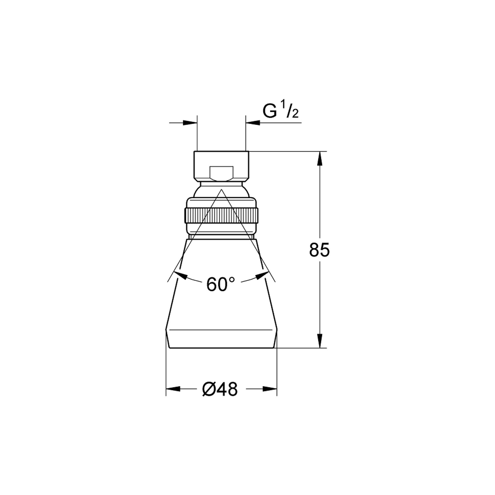 Grohe Relexa Plus 50 Tepe Duşu 1 Fonksiyonlu Krom 28094000