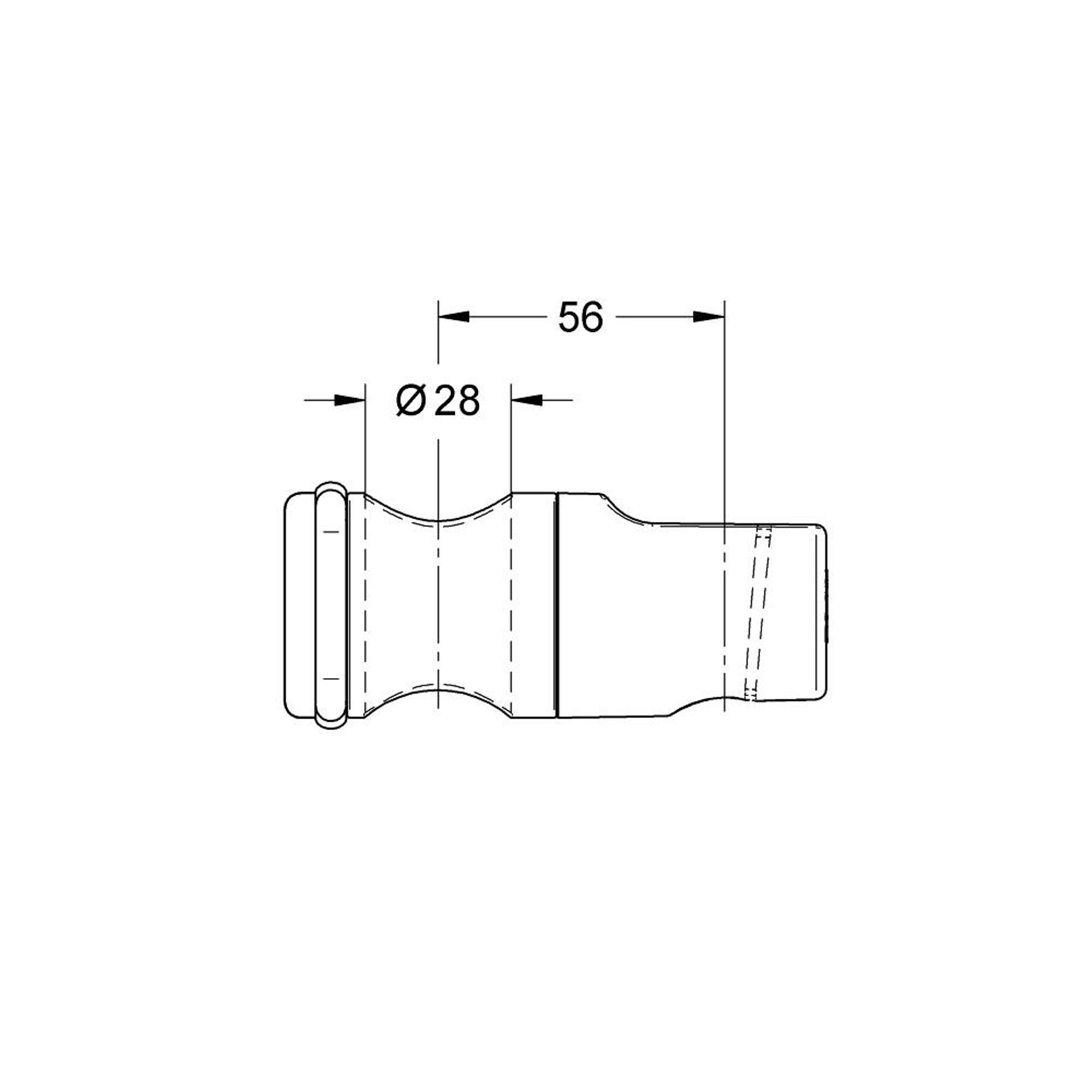 Grohe Relexa Plus Metal Kovanlı Kaydırma Parçası Krom 12435000