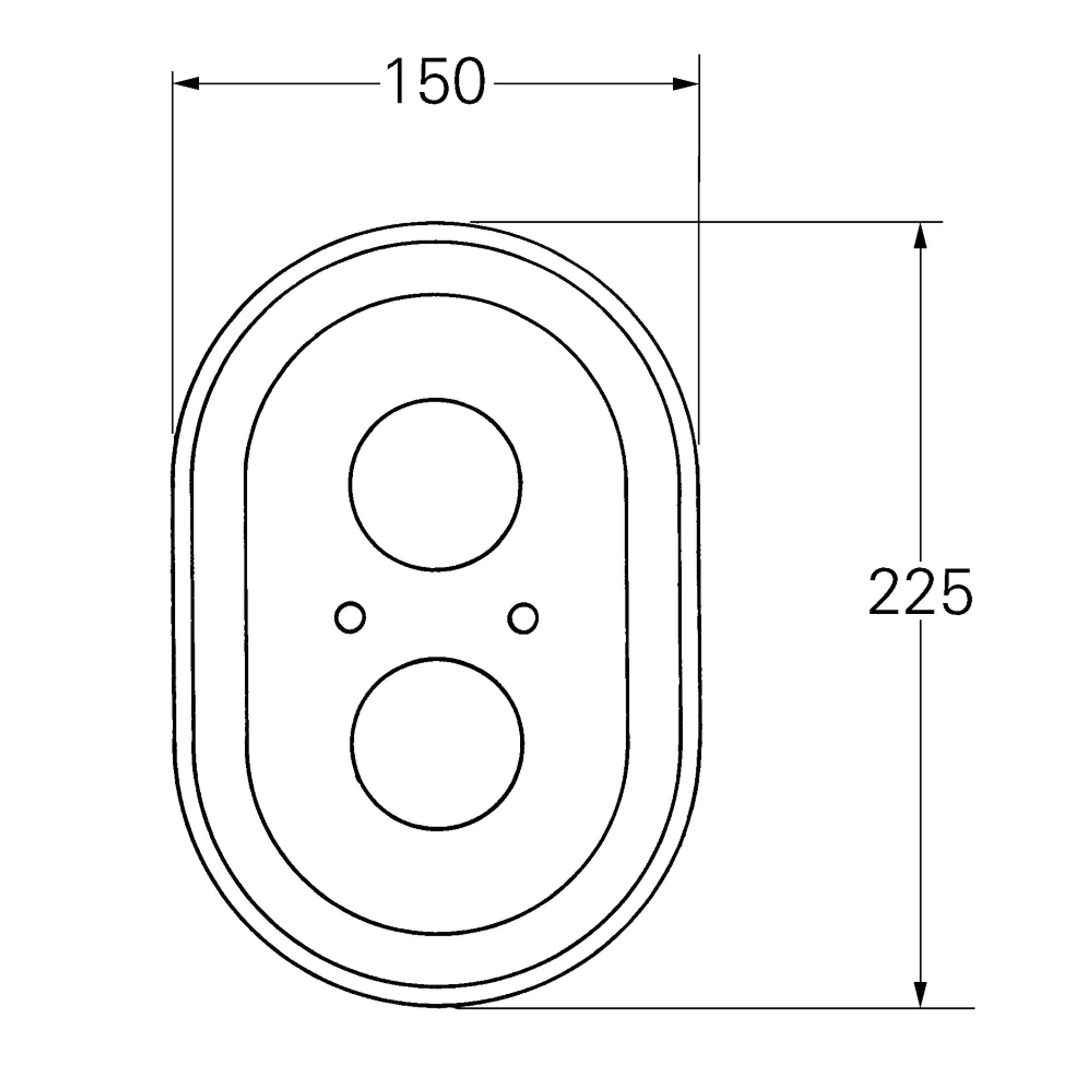 Grohe Rozet (Oval) Krom 47188000