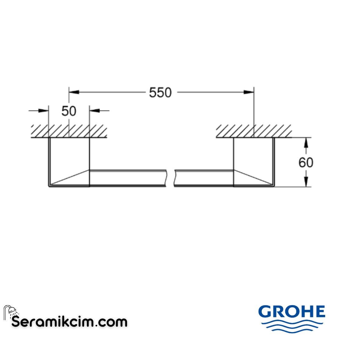 Grohe Selection Cube Tutamak/Havluluk Krom 40807000