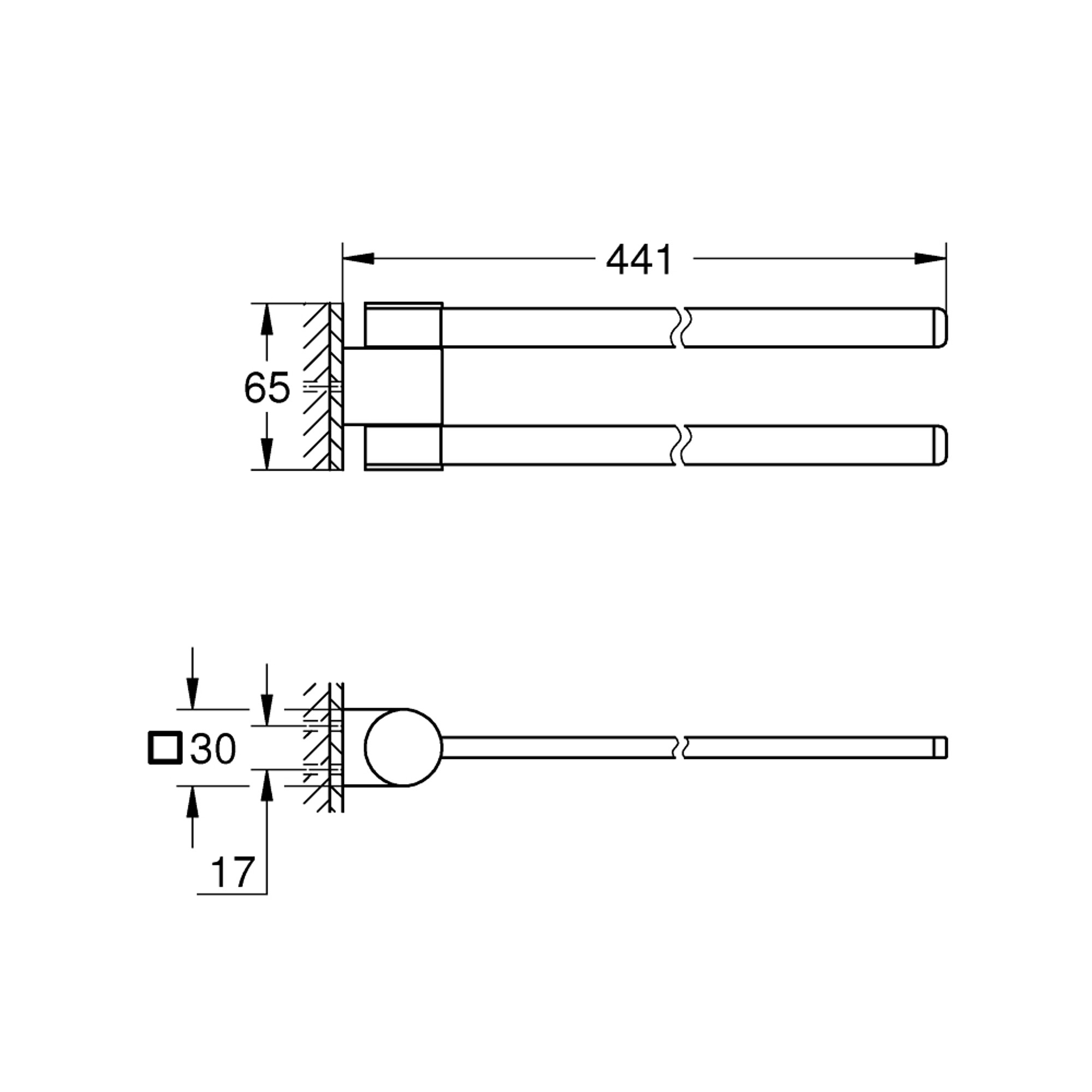 Grohe Selection Döner Havluluk Phantom Black Siyah 41219KF0