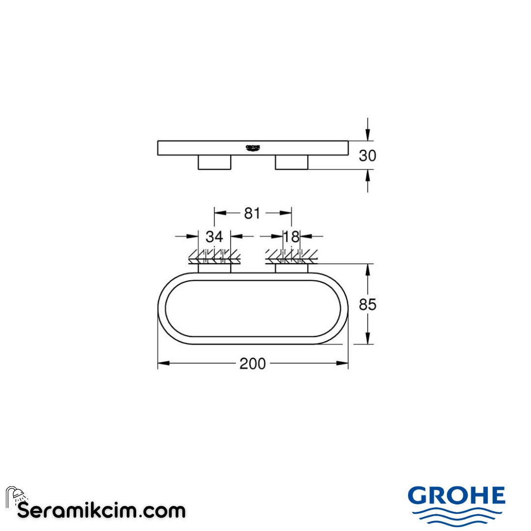 Grohe Selection Halka Havluluk Krom 41035000 - 41035000