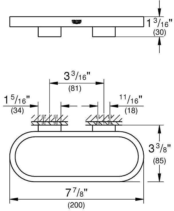 Grohe Selection Halka Havluluk, Sert Grafit - 41035A00 - 41035A00