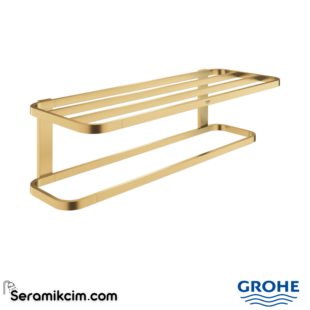 Grohe Selection Havlu Rafı, Fırçalı Altın 41066GN0