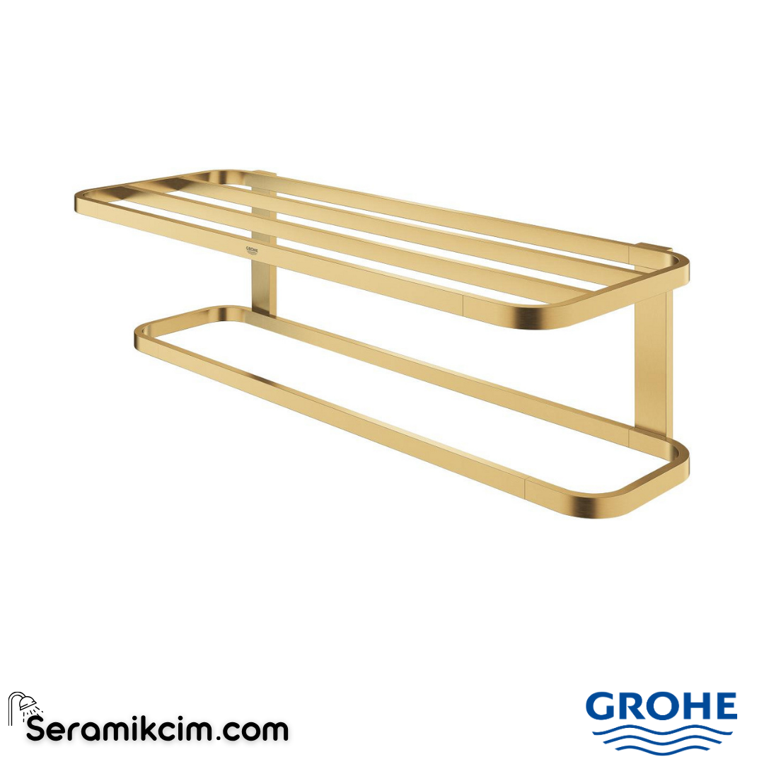 Grohe Selection Havlu Rafı, Fırçalı Altın 41066GN0
