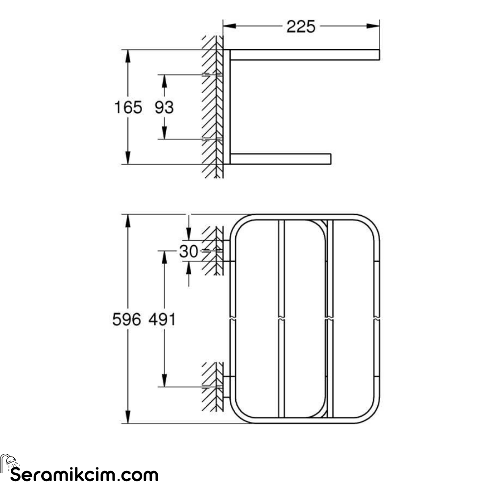 Grohe Selection Havlu Rafı Krom 41066000