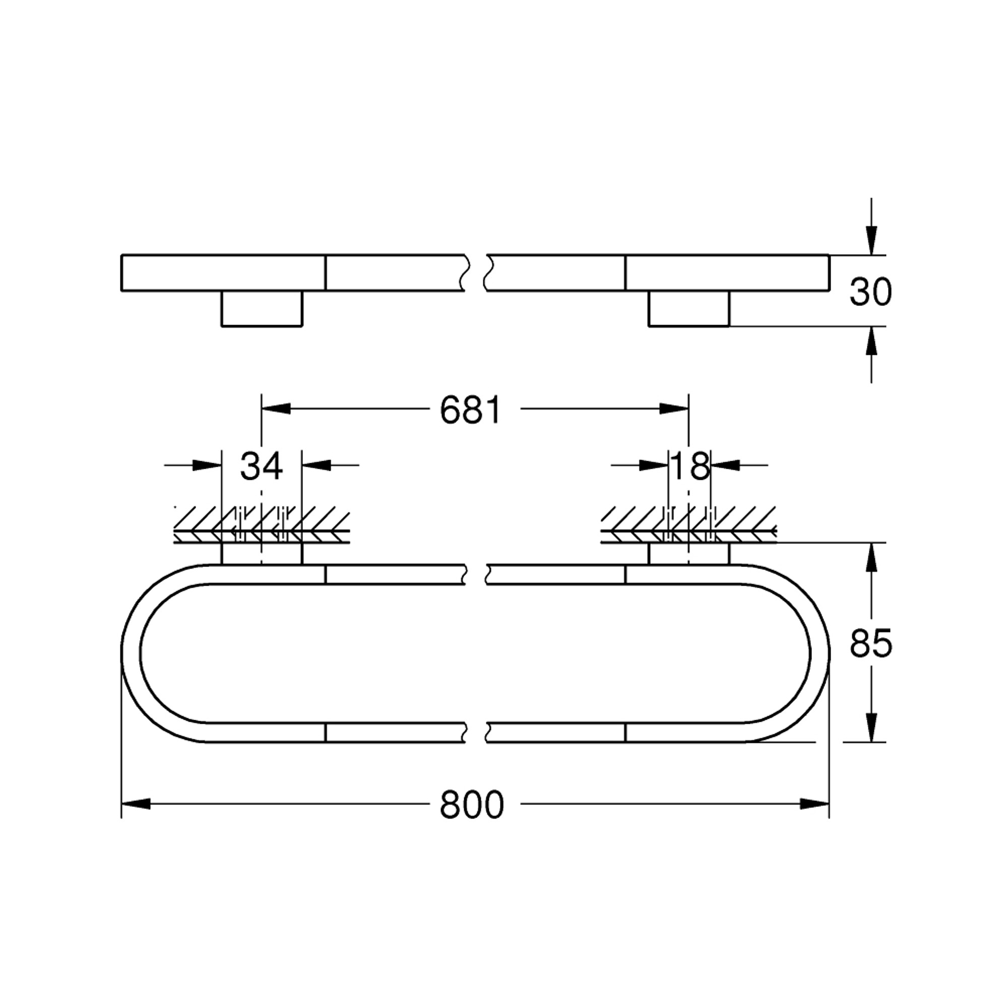 Grohe Selection Havluluk Paslanmaz Çelik 41058DC0