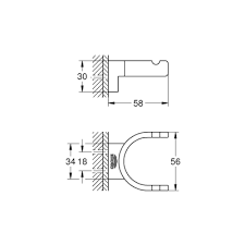 Grohe Selection İkili Havlu/Bornoz Askısı Krom 41049000