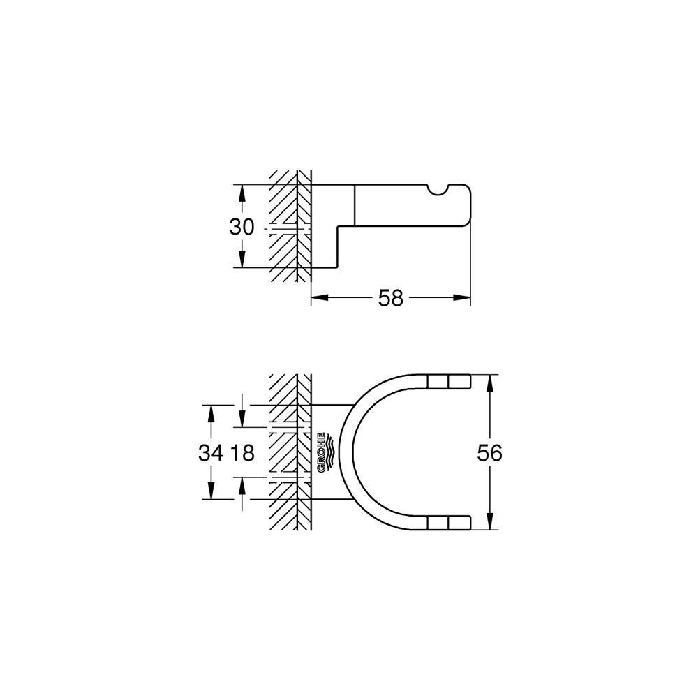 Grohe Selection İkili Havlu/Bornoz Askısı, Fırçalı Altın 41049GN0