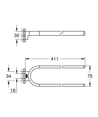Grohe Selection İkili Havluluk, Parlak Bakır 41059DA0