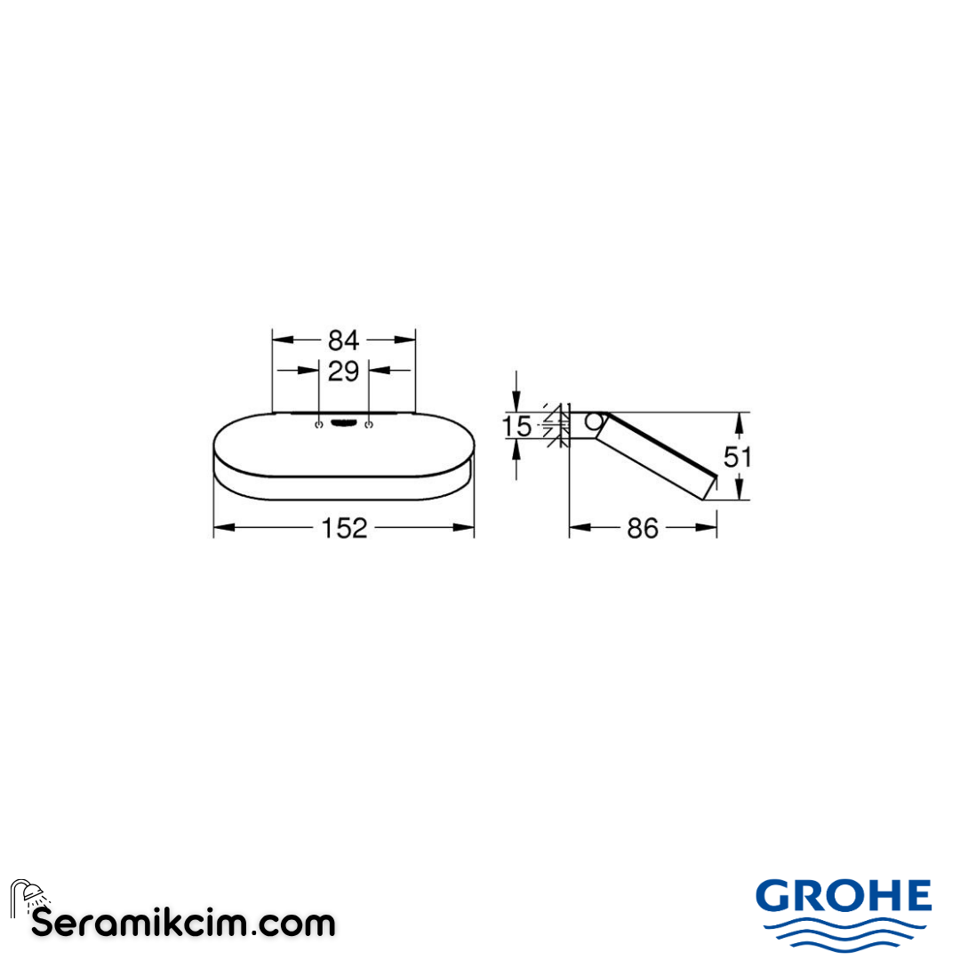 Grohe Selection Kapaklı Tuvalet Kağıtlığı, Parlak Altın 41069GL0