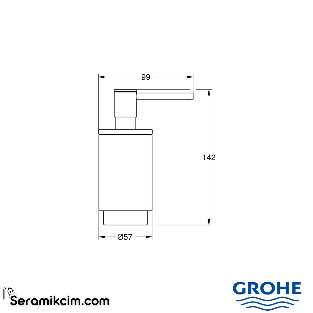 Grohe Selection Sıvı Sabunluk, Sert Grafit - 41028A00 - 41028A00