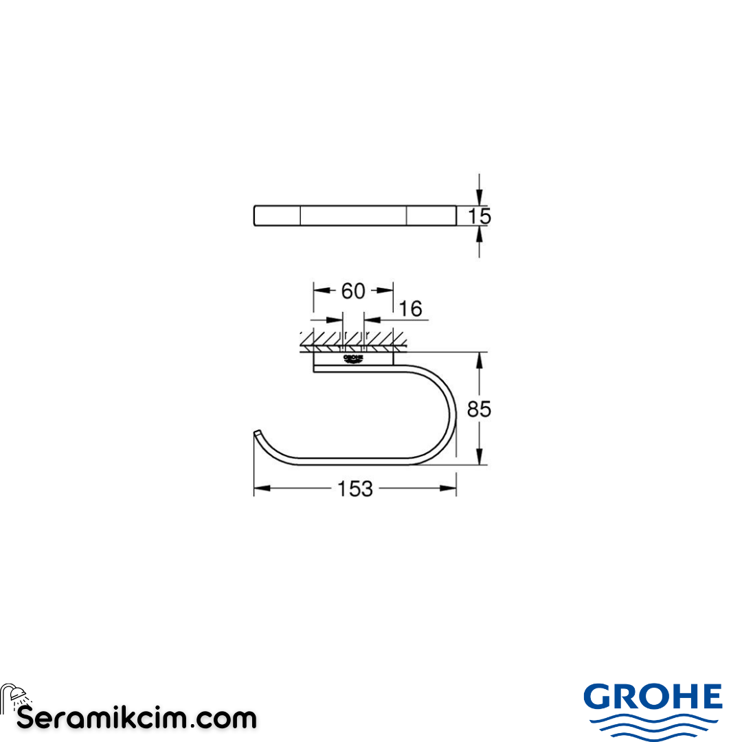 Grohe Selection Tuvalet Kağıtlığı Krom 41068000