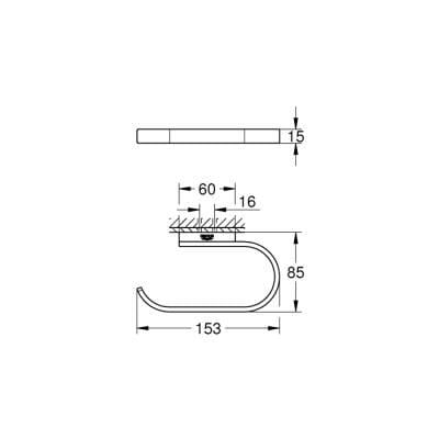 Grohe Selection Tuvalet Kağıtlığı, Sert Grafit - 41068A00 - 41068A00