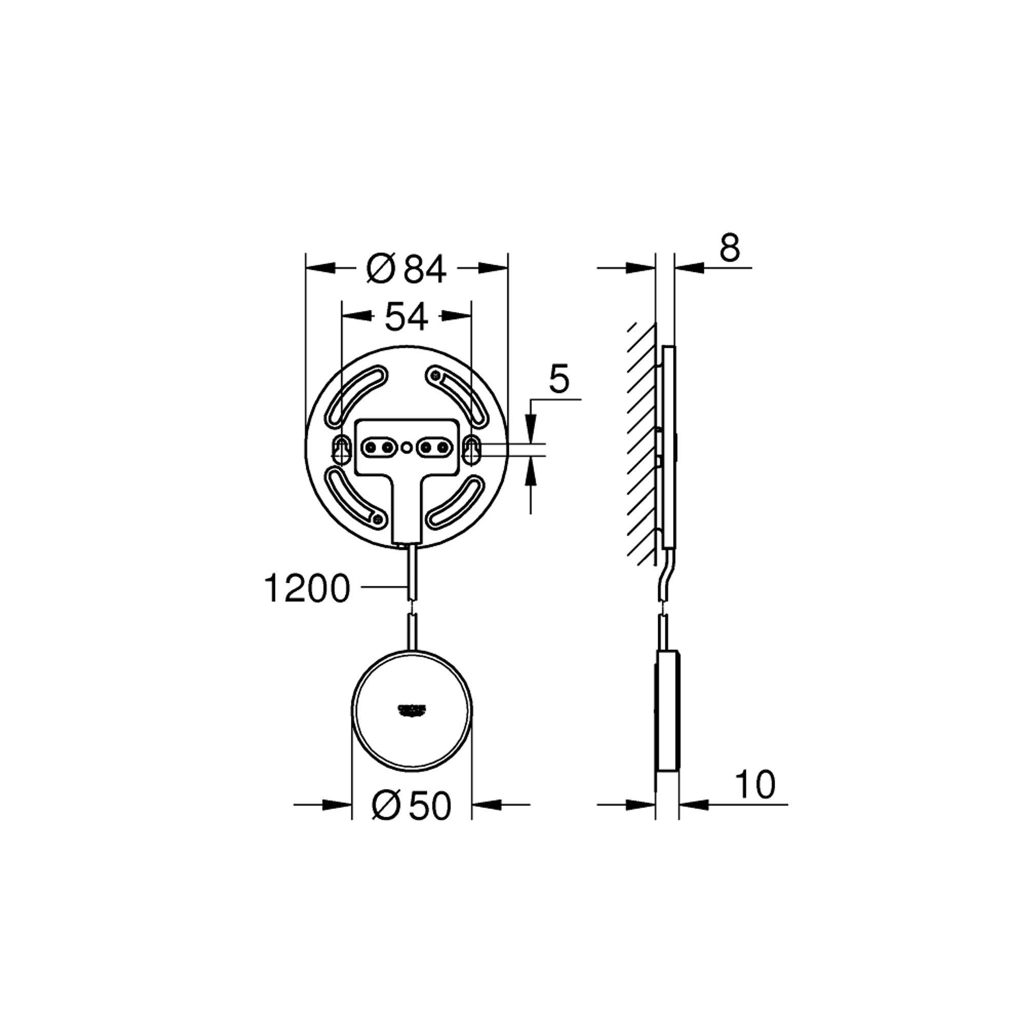 Grohe Sense Uzatma Seti Beyaz 22506LN0