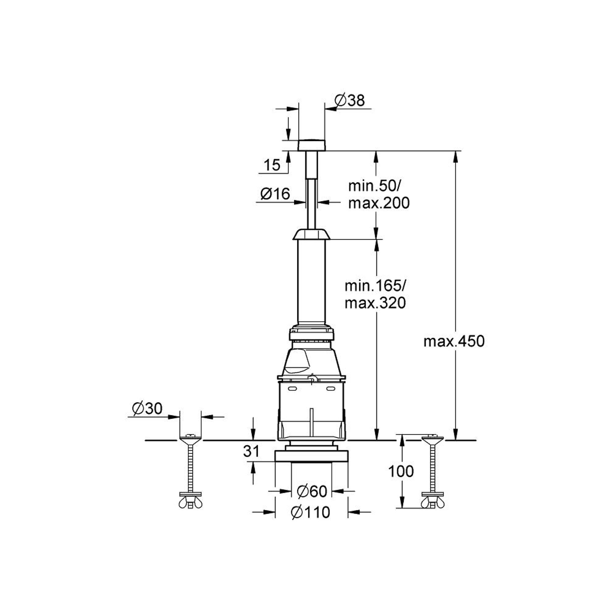 Grohe Servo Boşaltma Valfi Krom 37088PI0