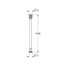 Grohe Silverflex Duş Hortumu, 175 cm, Paslanmaz Çelik 28388DC0