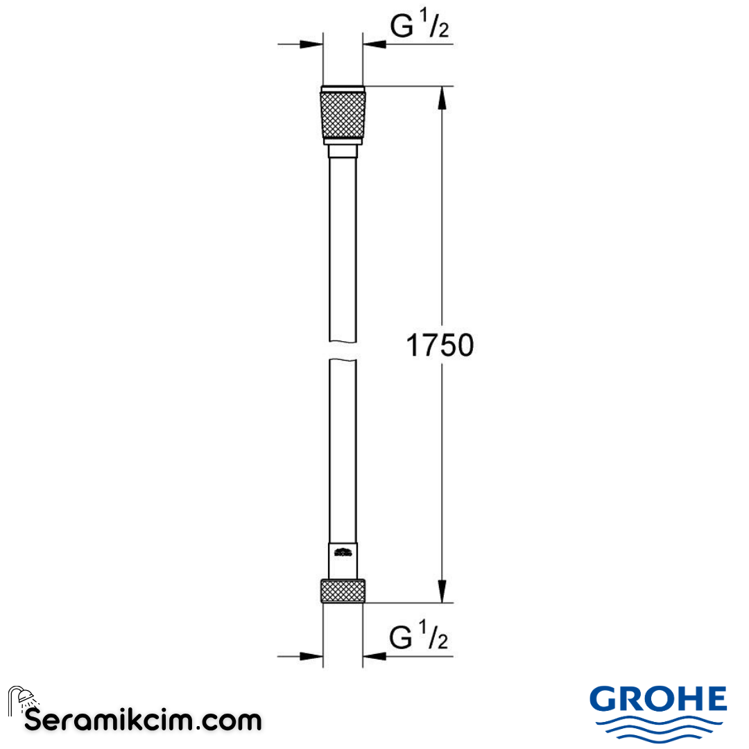 Grohe Silverflex Duş Hortumu, 175 cm, Parlak Bakır 28388DA1