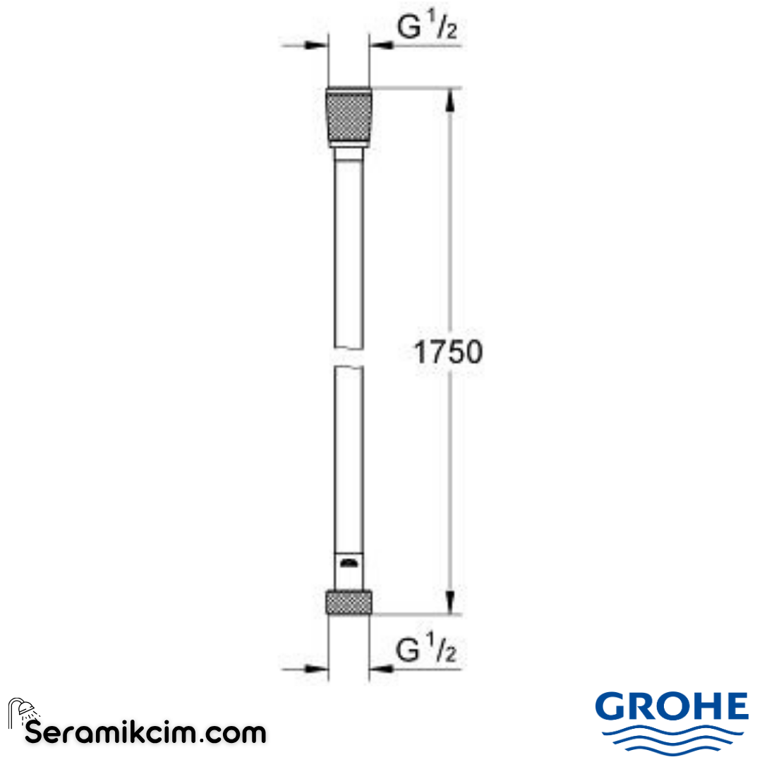Grohe Silverflex Duş Hortumu, 175cm, Parlak Bakır 28388DA0 - 28388DA0