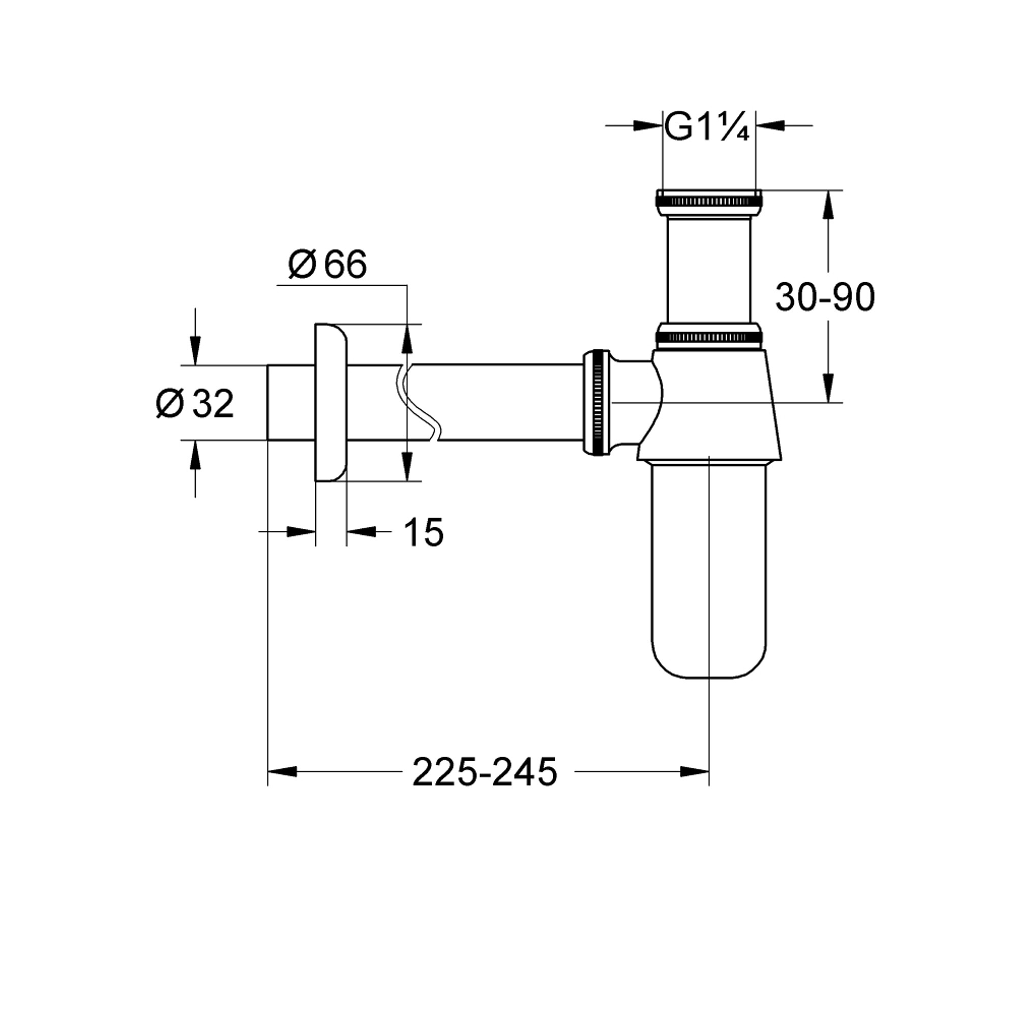 Grohe Şişe Tipi Sifon 1 1/4