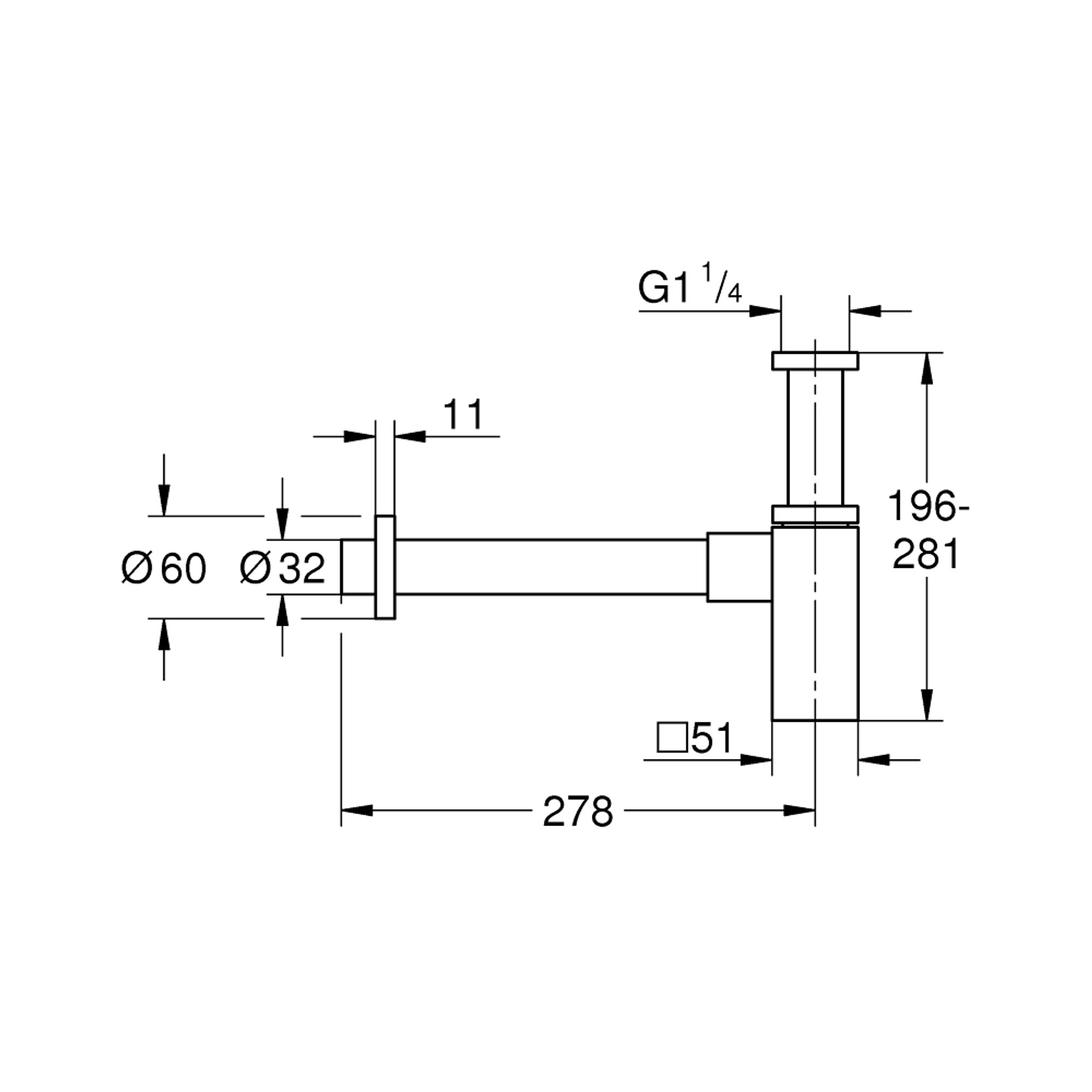 Grohe Şişe Tipi Sifon Sert Grafit 40564A00
