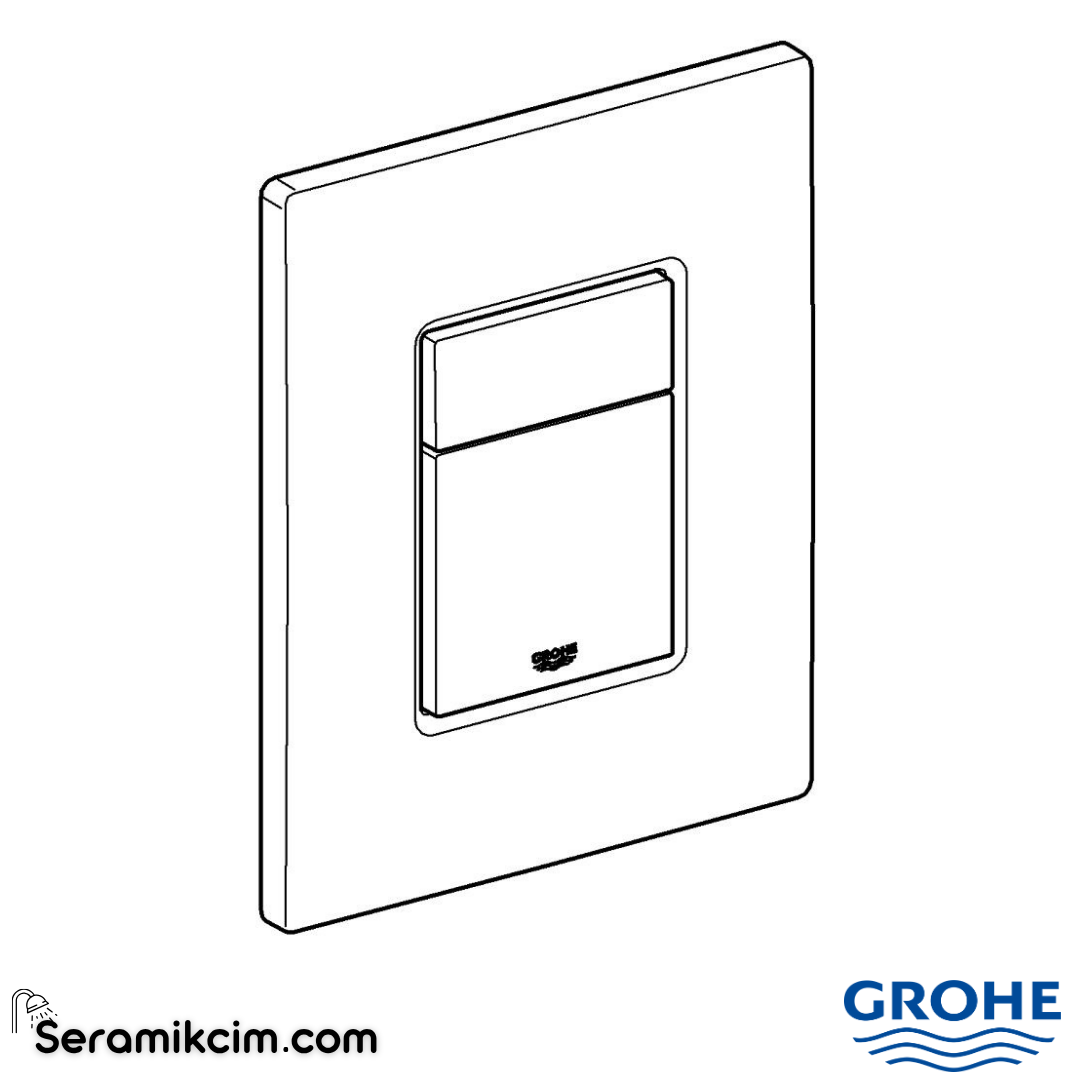 Grohe Skate Cosmopolitan Gömme Rezervuar Kumanda Paneli, Parlak Siyah 38732KV0 - 38732KV0
