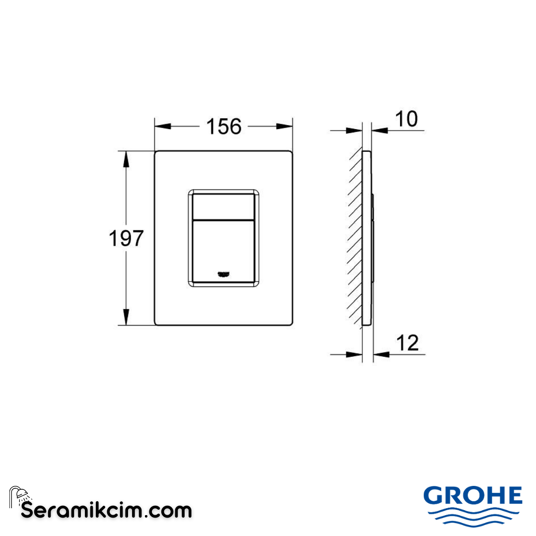 Grohe Skate Cosmopolitan Kumanda Paneli Parlak Krom 38732000 - 38732000