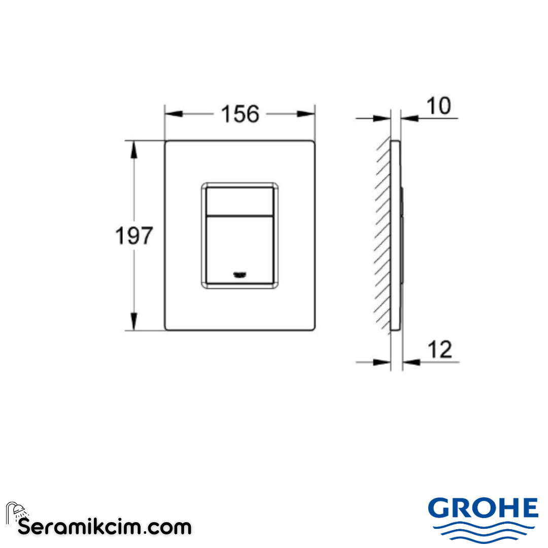 Grohe Skate Cosmopolitan Kumanda Paneli, Beyaz 38732SH0 - 38732SH0