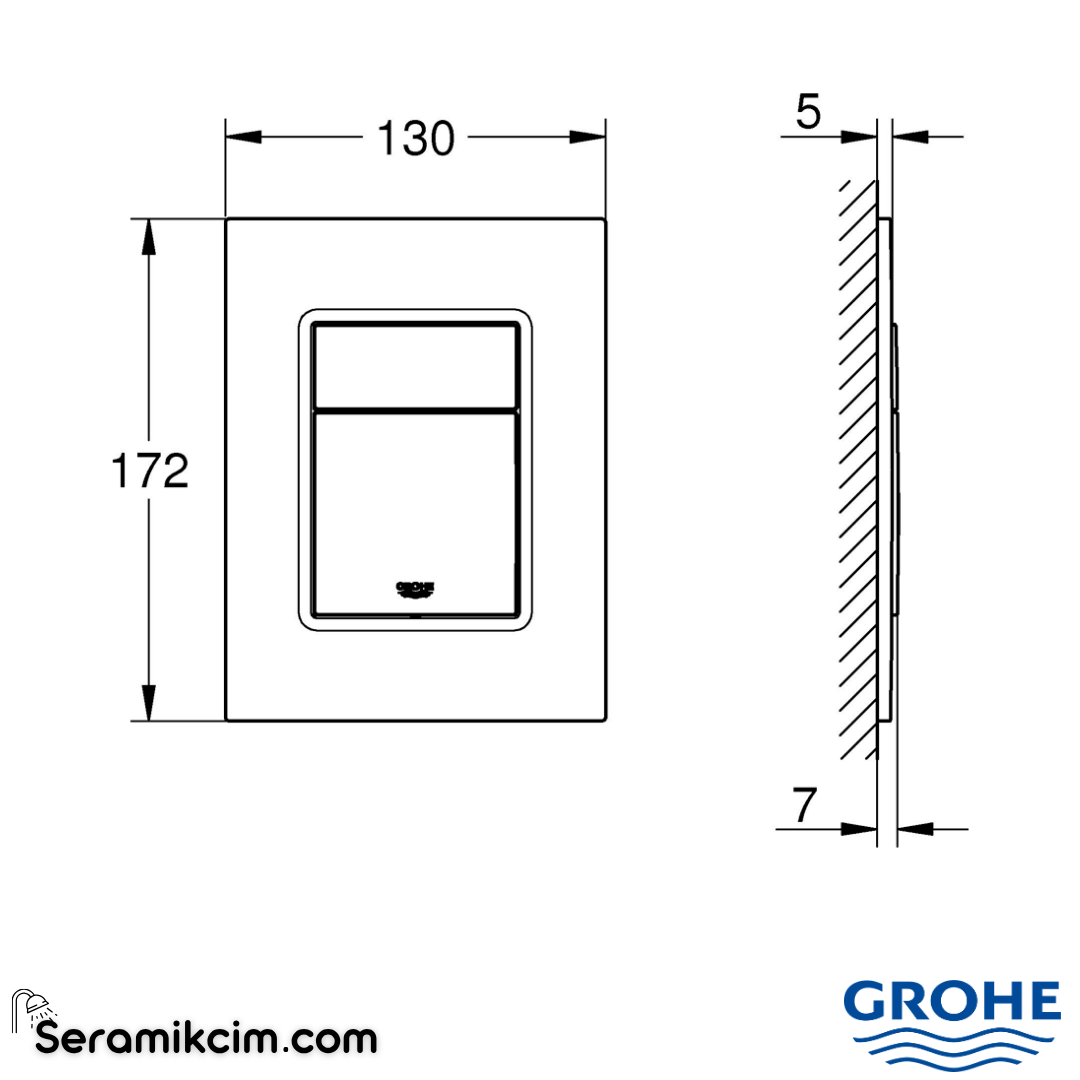 Grohe Skate Cosmopolitan S Kumanda Paneli, Fırçalı Altın 37535GN0 - 37535GN0